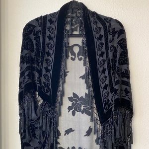 Vintage Velvet Shawl